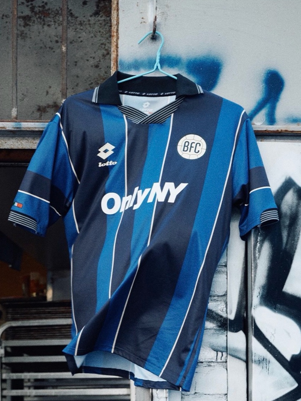 LOTTO Only NY + Bowery Football Club jersey